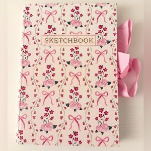 NEW floral / rose patterned blank page lay flat hardcover sketchbook